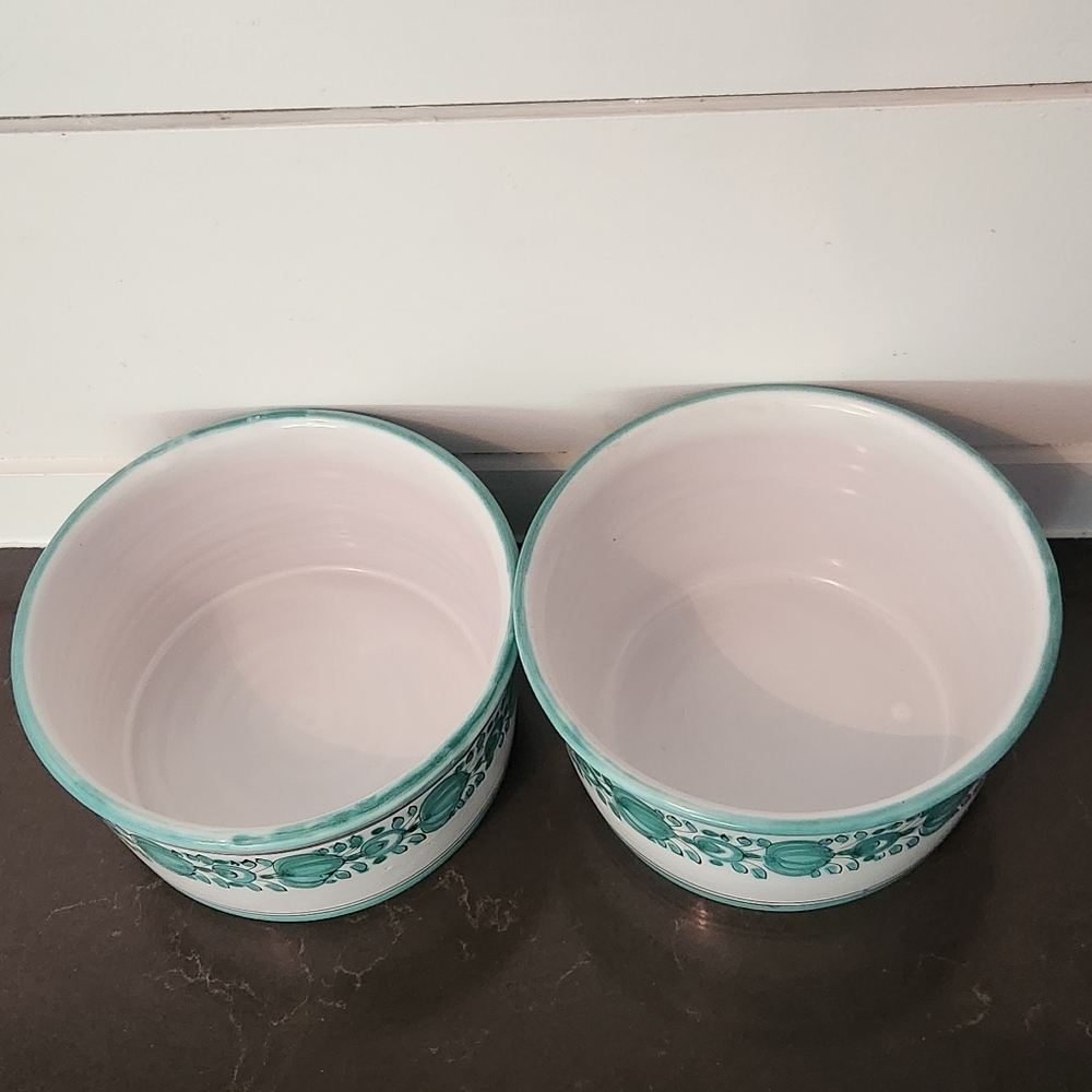 Vintage Modra Slov Keramika Hand-Painted Ceramic Bowls #858 – Folk Art Pottery - Picture 2 of 7